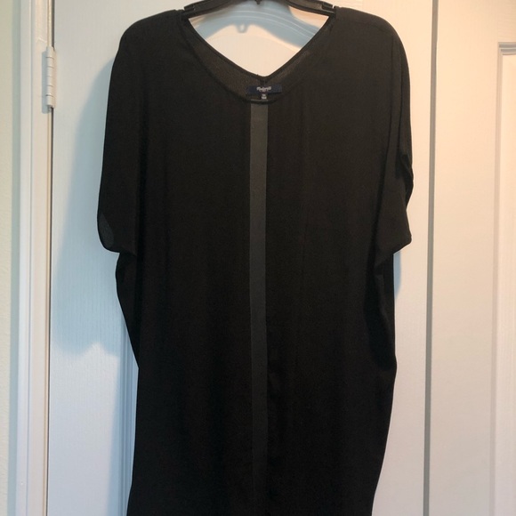 Madewell leather edged easy shift dress SZ XS - Picture 2 of 4
